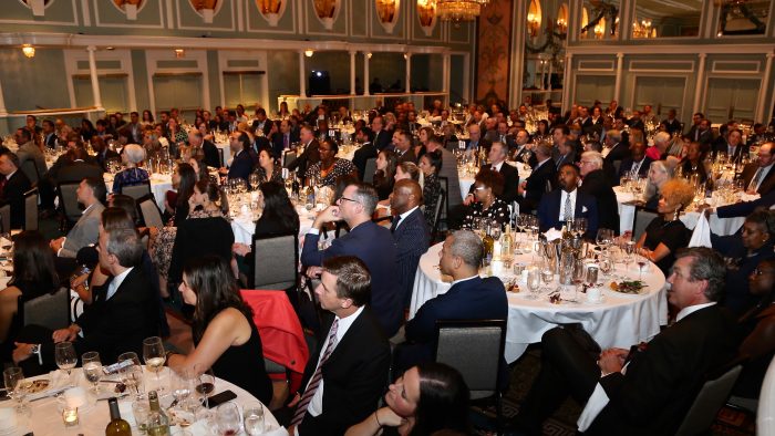 A photo of the audience at the 2019 IRTS Hall of Mentorship Dinner